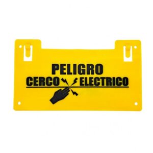 Placa de advertencia para cerco electrico